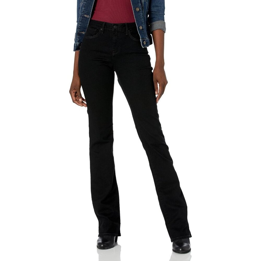 Women's Bootcut Jeans Synthetic Tall Inseam Slimming Flattering Fit